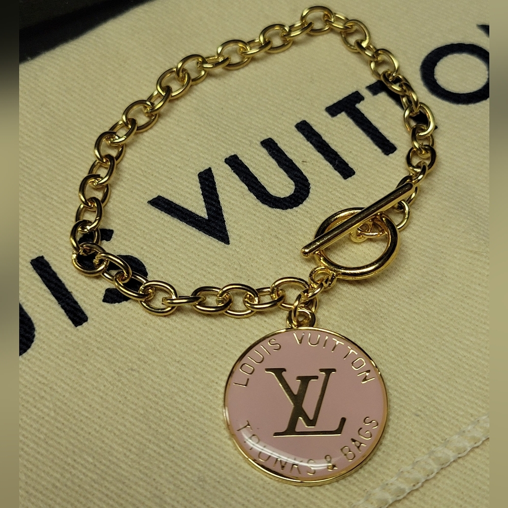 Custom Size, Louis Vuitton Pink Trunks & Bags, Toggle Bracelet